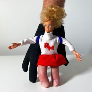 Vintage 80s Mattel Real Men Cheerleader Puppet Doll (18B)